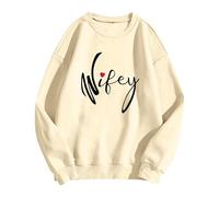 Wifey Sweatshirt Cute Wife Sweater Mountain Honeymoon Pullover 2024 New