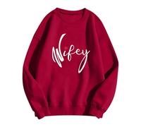 Wifey Sweatshirt Cute Wife Sweater Mountain Honeymoon Pullover 2024 New