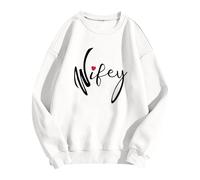Wifey Sweatshirt Cute Wife Sweater Mountain Honeymoon Pullover 2024 New
