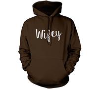Wifey Unisex Hoodie - Brown Small