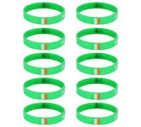 Wiffe 10PCS / pack Stylish 2026 Football Event Silicone Wrist Bands with Bright Color for Sports Enthusiasts International Flag Themed Bangles