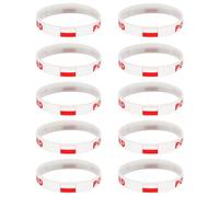 Wiffe 10PCS / pack Stylish 2026 Football Event Silicone Wrist Bands with Bright Color for Sports Enthusiasts International Flag Themed Bangles