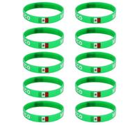 Wiffe 10PCS / pack Stylish 2026 Football Event Silicone Wrist Bands with Bright Color for Sports Enthusiasts International Flag Themed Bangles