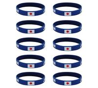 Wiffe 10PCS / pack Stylish 2026 Football Event Silicone Wrist Bands with Bright Color for Sports Enthusiasts International Flag Themed Bangles
