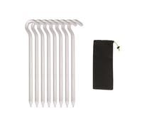 Wiffe 18cm Camping Tent Stake Aluminum Alloy Canopy Stakes Spikes Heavy Duty Tent Peg Wind-proof Lengthened Ground Nails Garden Stakes