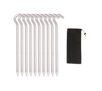 Wiffe 18cm Camping Tent Stake Aluminum Alloy Canopy Stakes Spikes Heavy Duty Tent Peg Wind-proof Lengthened Ground Nails Garden Stakes