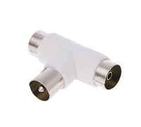 Wiffe 2 Way for T Splitter Aerial Coaxial Cable Male to 2x Female Connectors Adapte Connector Cap Cover Protector Plug Adapter Socket Coaxial Cable Cord Solder Bulkhead Panel Press Butt
