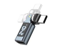 Wiffe 240W Power Fast Charging USB C Adapter with Real Time Power Display and Rotatable Design for Laptop Mobile Electronics USB C Fast Charging Cable