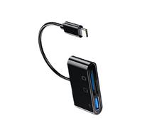 Wiffe 3 Slot USB C Card Reader with USB Port for Card Camera Reading Simultaneously Read Computer Accessories