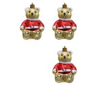 Wiffe 4pcs Christmas Tree Santa Ornament Colorful Dog, Bear