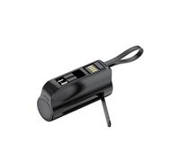 Wiffe 5000mAh 10W with Contained Stand, Black | Small Featuring Builts in USB Cable and Stand for Fast Charging and on the Go Convenience