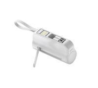 Wiffe 5000mAh 10W with Contained Stand, White | Small Featuring Builts in USB Cable and Stand for Fast Charging and on the Go Convenience