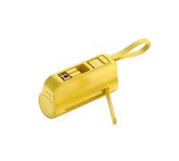 Wiffe 5000mAh 10W with Contained Stand, Yellow | Small Featuring Builts in USB Cable and Stand for Fast Charging and on the Go Convenience