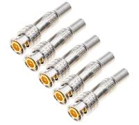 Wiffe 5Pcs / 10Pcs BNC Male Connector 75-5 Solderless BNC Compression Connector Screw on Coaxial Terminals for CCTV Camera Professional Grades Video