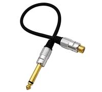 Wiffe 6.35mm 1/4 Mono Male to Female Adapter Aluminum, 0.3m