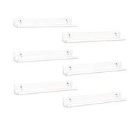 Wiffe 6 Pieces Acrylic Album Record Holder Thick Floating, Transparent