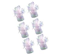 Wiffe 6Pcs Balloon Holder Stands with Concrete Base Reflective PET Foil Balloon Holder for Weddings and Birthdays Decorations Weights