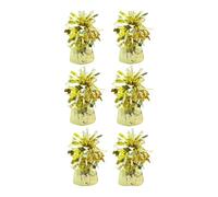 Wiffe 6Pcs Balloon Holder Stands with Concrete Base Reflective PET Foil Balloon Holder for Weddings and Birthdays Decorations Weights