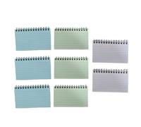 Wiffe 8Pcs Small Coil-binding Notepads Pocket, White blue green