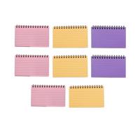 Wiffe 8Pcs Small Coil-binding Notepads Pocket, Yellow purple, D
