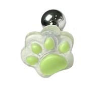 Wiffe Adorable Pet Chela Compose Aerospace-Grade Metal Resin Tongue Piercing Multi Color Selection Lightweight Body Jewelry for Sensitive Skin Cats Paw Tongue Rings