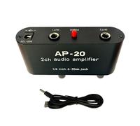 Wiffe AP20 Sound Amplifier 2-Channel Balanced Input Amplifier Preamp Improve Sound 20HZ-20KHZ Working Frequency Double Channel Balanced Input Instrument