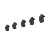 Wiffe Aquarium Return Bend Fittings for Plumbing Projects, 45 Degree Hard Tube Corner Bundle, Multi Size Five Piece Assortment, Black, Compact Routing Fish Aquarium Return Bend Sump Outlet Plumbing