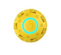 Wiffe Automatic Bouncing Dog Ball Toy Rechargeable ETPU, Yellow | Rechargeable Activated Promote Physical Activity for Indoor Outdoor Puppy Play Simulate Prey Movement