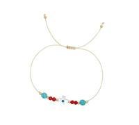 Wiffe Braided Crystal Shell Evil Eyes Religious Charm Beaded Jewelry Beads Texture Suitable for Everyday Wear Religious Charm