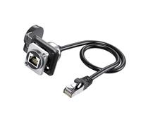 Wiffe CAT6A RJ45 Male to Female Socket Industrial Ethernet Cable Extender Adapter Networking Panel Module Connector Waterproof Dustproof Ethernet Cable