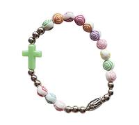 Wiffe Catholic Cross Rosary with Chain Rosary, 6, A