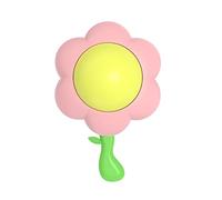 Wiffe Catnips Toy Edible Ball Wall Mounted Cute Flower Shaped Natural Rotatable Licking Treat Toy for Kitten Catnips Ball Wall Mount