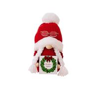 Wiffe Christmas Gnomes Decorations Swedish Tomtes Nisse Faceless Doll with Wood Plaques Collectible Figurine for Holiay Party Christmas Gnomes Outdoor