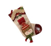Wiffe Christmas Stocking Bag, Extra Large Size with Linen and Festive Print for Wall Decor Large Capacity Christmas Stocking