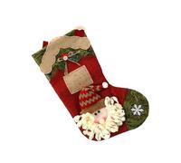 Wiffe Christmas Stocking Bag, Extra Large Size with Linen and Festive Print for Wall Decor Large Capacity Christmas Stocking