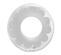 Wiffe Clear Flower Inflatable Pool Float, Swim, White 90 WITH HANDLE