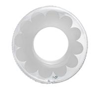 Wiffe Clear Flower Inflatable Pool Float, Swim, White A