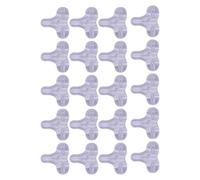 Wiffe Clear Oval Double Hole Beads 50Pcs B Type, Transparent cross be