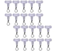 Wiffe Clear Oval Double Hole Beads 50Pcs B Type, Wire cross bead, A