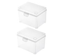 Wiffe Clear Storage Box for Sports Cards Game Card Trading Card Case Storage Organizers Stackable Playing Box Space Saving