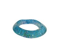 Wiffe Colorful Modern Geometric Resin Cuff Irregular Shape Bangle Contemporary Womens Accessory Jewelry Colorful Resin Bangle