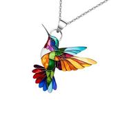 Wiffe Contemporary Jewelry Hummingbird Earrings Stylish Pendant Necklace Chain Necklace Suitable for Various Occasion Unique Bird Accessories