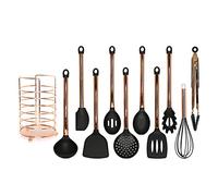 Wiffe Cooking Utensils Kitchen Utensils Sets Stainless Steel Handle Slotted Spoon Turner Kitchen Gadgets Utensil Sets Utensil for Lunch Kids