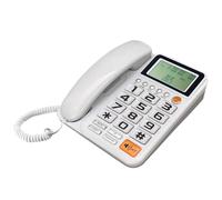 Wiffe Corded Telephone Basic Landline Phone for Seniors Analog Home Phone with Call Display Small Desk Guest Room Telephone Corded Landline for Home Use