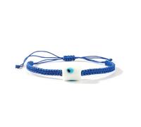 Wiffe Cotton Cord Bangle with Drum Eye Glass Beads Season Minimalist Jewelry Present for Women Red Cord Drum Malocchio Bead Bangle Eye Beaded