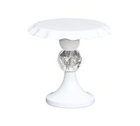 Wiffe Cupcake Display Rack Metal Round Stackable, White SMALL