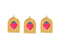 Wiffe Customizable Evil Eyes Jewelry with Resin Drip Design 18K Gold Plated Pendant for Trendy BRACELETS Charms Gold Plated Evil Eyes Pendant with Artistic Drip