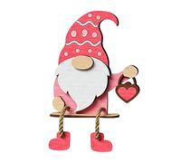 Wiffe Day Decorations Swedish Tomtes Figurines Decorative Shelf Sitters with Dangling Legs Valentines Gnomes Decors Valentine Gnomes Figurines
