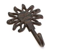 Wiffe Decorative Cast Iron Single Hook with Sun and Star Shape Ideal for Hanging Keys Bags and Towels Garden Hanger Cartoon Sun Hook