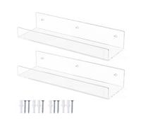 Wiffe Device Wall Storage Shelf Pair, Transparent